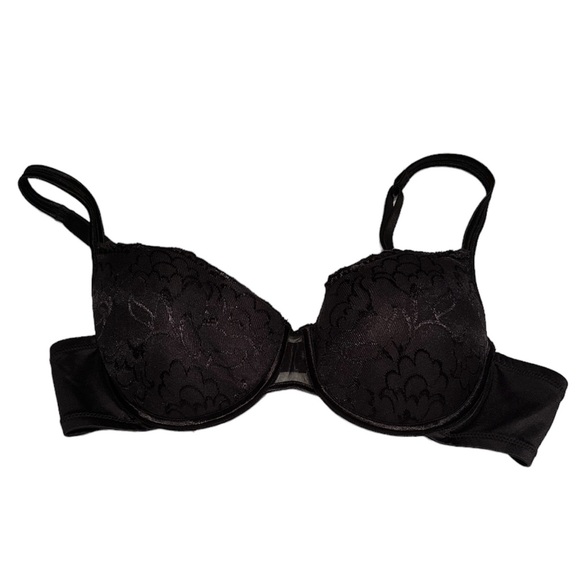 Vanity fair black bra with lace detail size 38B - Picture 1 of 4